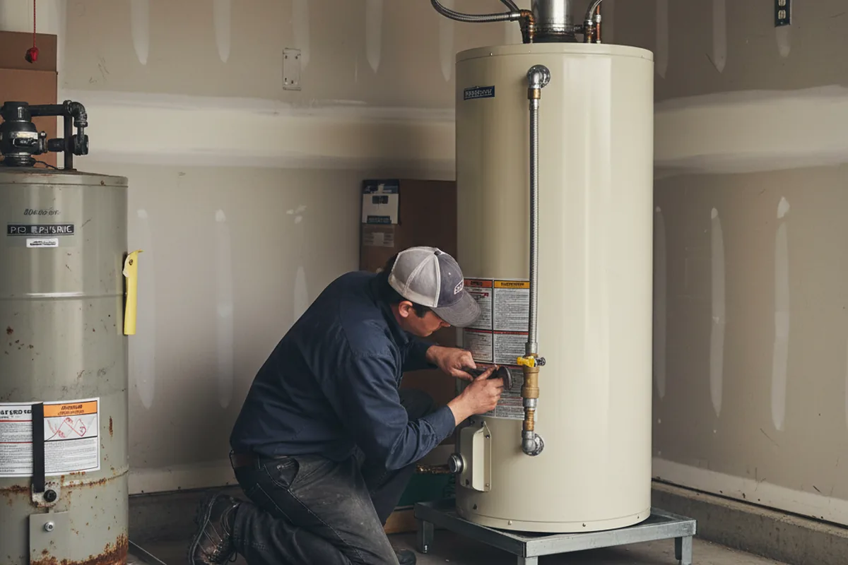 Water heater and shutoff valve replacement in Hookstown